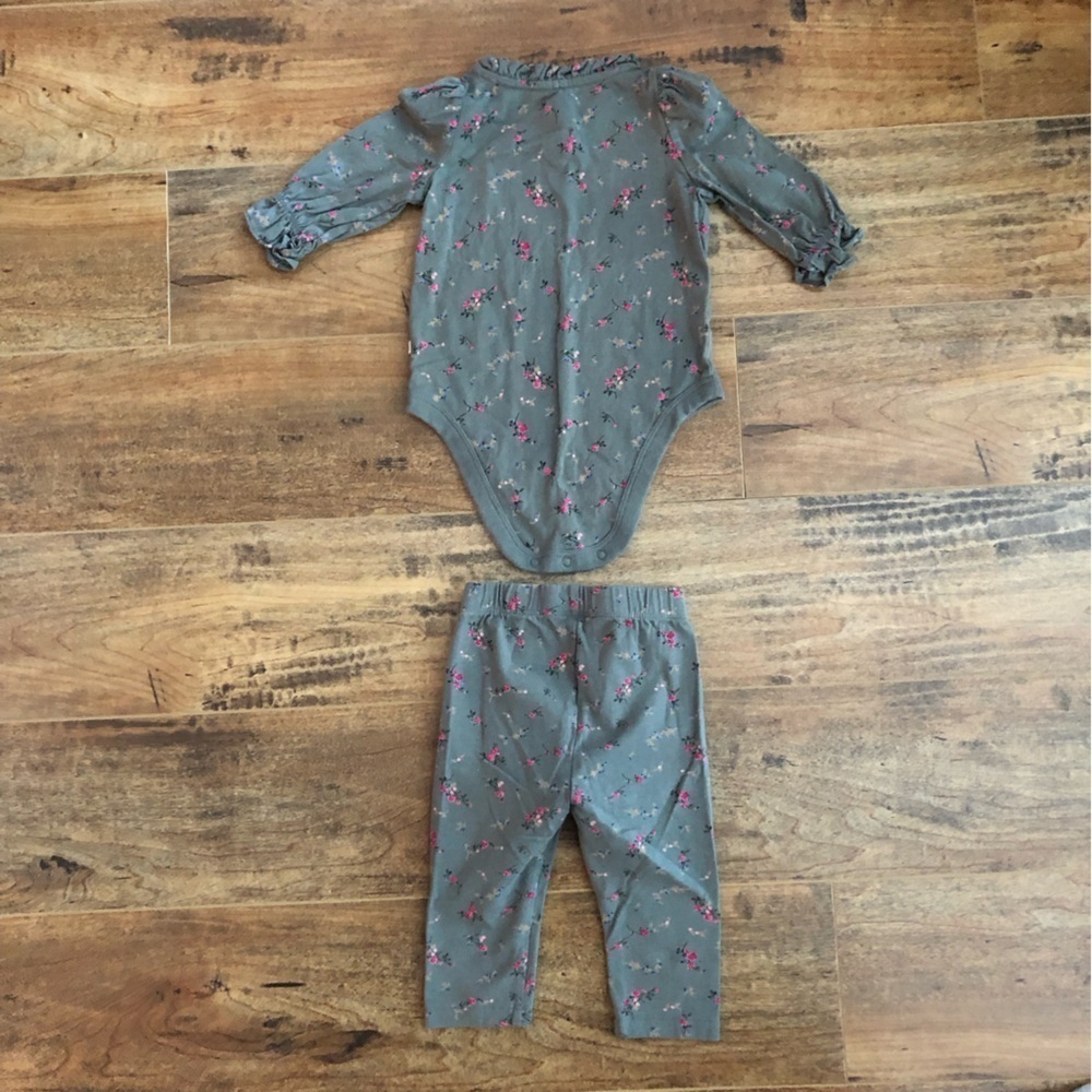 GAP Baby Organic Cotton Mix and Match Printed Bodysuit and Leggings 2-Piece 3-6M - Picture 9 of 9